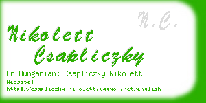 nikolett csapliczky business card